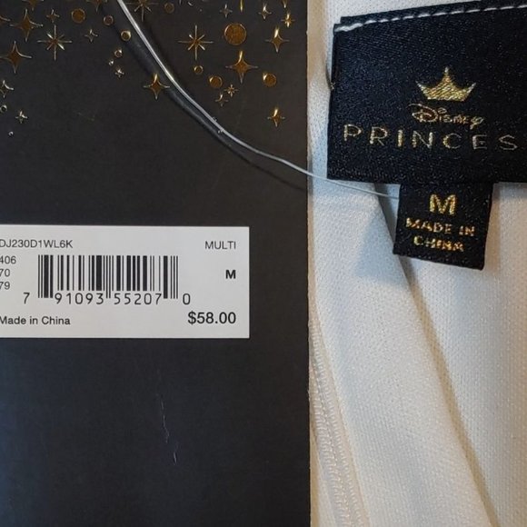 NWT Disney Princess White Pink Floral Dress Sz M - Picture 5 of 5